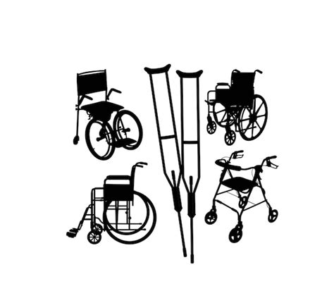 Premium Vector Wheelchair Silhouettes Art Vector Design