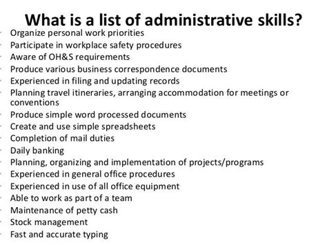 Administrative Skills