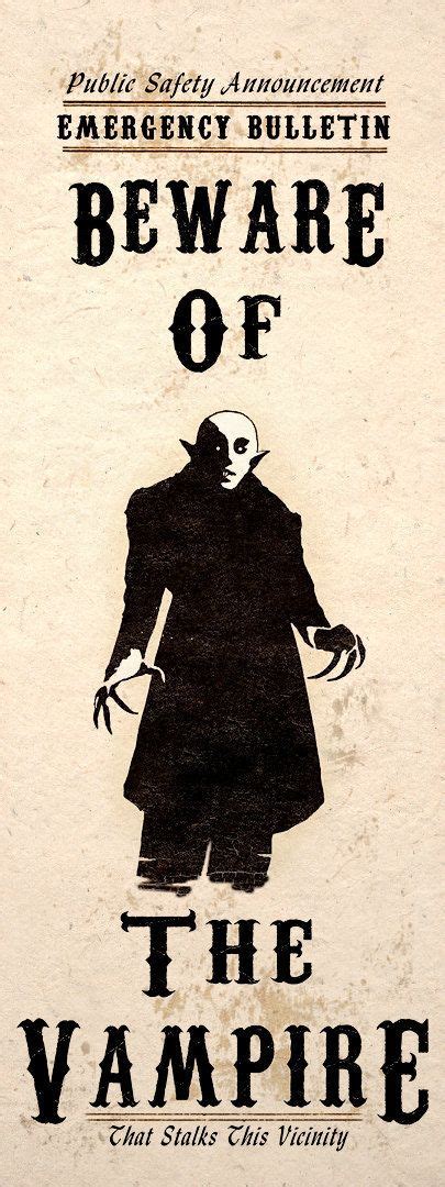 Gothic Horror Art Print Beware Nosferatu Vampire Wall Poster Gothic