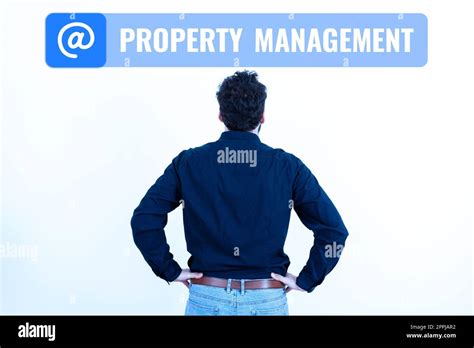 Hand Writing Sign Property Management Internet Concept Overseeing Of