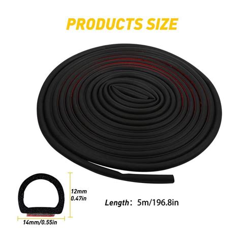 Universal Weatherstrip Small D Shape Car Door Rubber Weather Seal