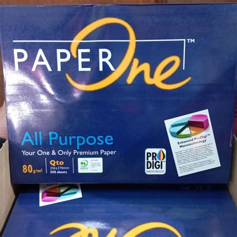 Jual KERTAS HVS PAPER ONE QUARTO 80gsm 500 Lembar Pack Shopee