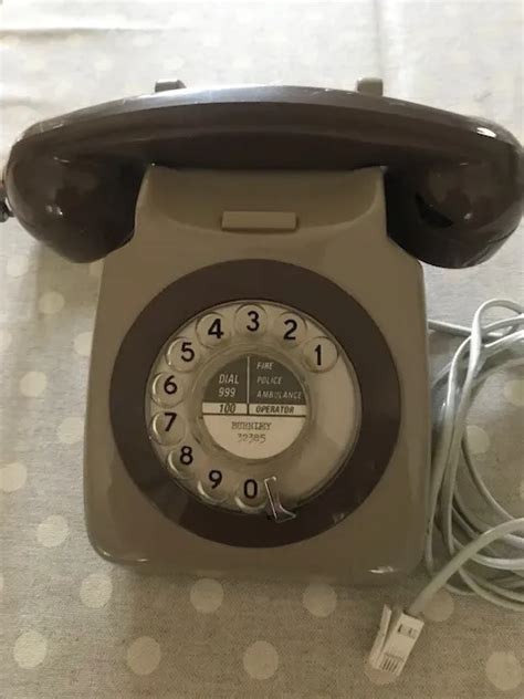 RARE VINTAGE BT Phone Rotary Dial Phone Two Tone Amplified Handset