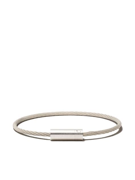 Le Gramme Grams Cable Bracelet Silver Farfetch Ao