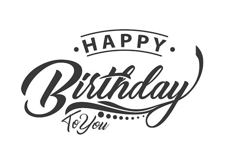 Typographie Joyeux Anniversaire Vecteur Premium