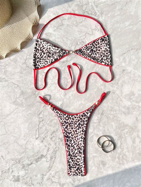 Shein Swim Women Leopard Print Sexy Bikini Set Shein Usa