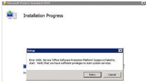 Fix Error 1920 Service Office Software Protection Platform Os Pp SVC