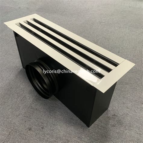 Hvac Ceiling Linear Slot Diffuser Air Aluminum Grille Plenum Box