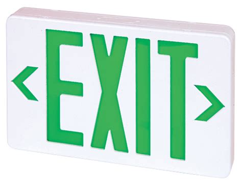 LED Exit Sign, Green or Red Letters, Single/Double Face Configurable ...