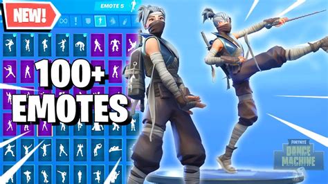 KUNO Fortnite 100 EMOTES Including Drum Major Raining Doubloons Slap