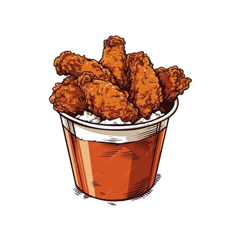 Premium Vector Fried Chicken Vector Illustration