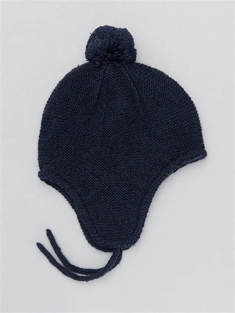 Bonnet péruvien en tricot bleu marine Kiabi 4 00