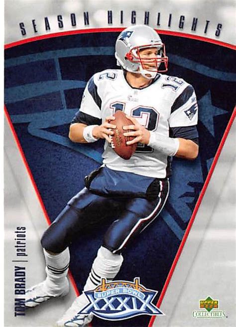 Tom Brady football card (New England Patriots MVP) 2005 Upper Deck #SH1 ...