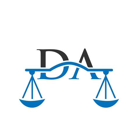 diseño del logotipo de la firma de abogados letter da para abogado