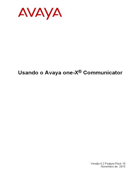 Usando o Avaya One-X Communicator | PDF | Sites | Programas