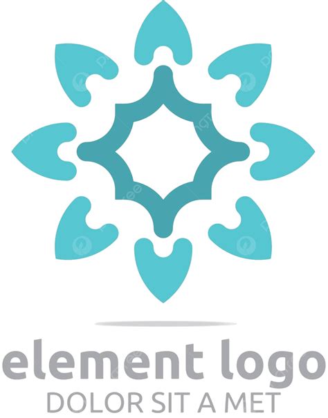 Logo Flower Elements Lines Design Abstract Identity Symbol Logo Vector