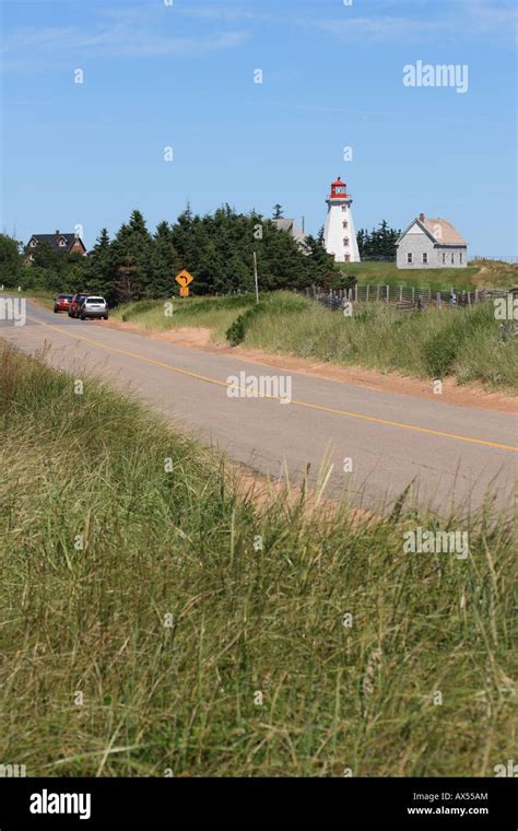 Panmure Island Lighthouse Prince Edward Island Pei Canada Stock Photo