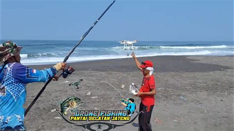 Dronefishing Drone Fishing Poin Ikan Pari Siang Hari Pantai Ketawang