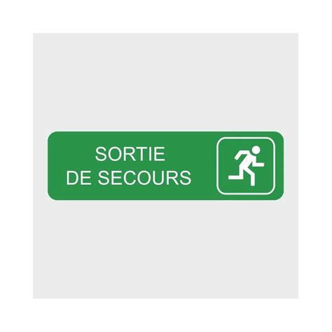 Plaque Signal Tique Sortie De Secours Vers La Droite