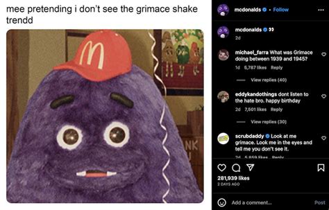 Mcdonalds Has Finally Respons To The Disturbing Grimace Milkshake Trend