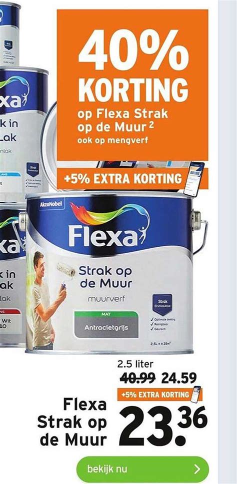 Flexa Strak Op De Muur 40 Korting Aanbieding Bij GAMMA 1Folders Nl