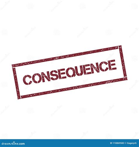 consequence rectangular stamp cartoon vector cartoondealercom