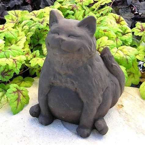 Yoga Cat Cast Stone Garden Statue