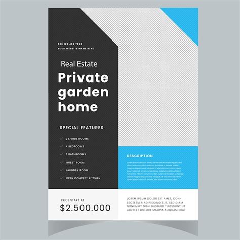 Premium Vector Real Estate Business Flyer Template Property Sale