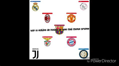 Top 10 Echipe De Fotbal Cu Cele Mai Multe Trofee UEFA Champions Ligue