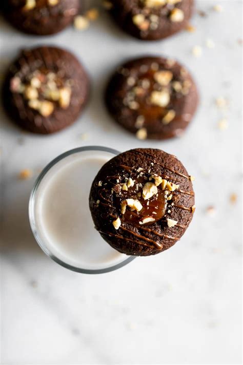 Salted Caramel Chocolate Thumbprint Cookies A Sassy Spoon