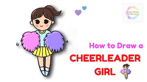 How To Draw A Cute Cheerleader Cute Cheerleader Girl 🙆 Youtube