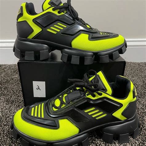 Prada Cloudbust Thunder Og Black Lime Green Sneakers Green Sneakers