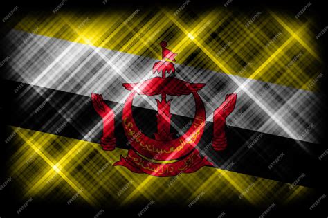 Drapeau Brunei Drapeau National Drapeau Moderne Photo Premium