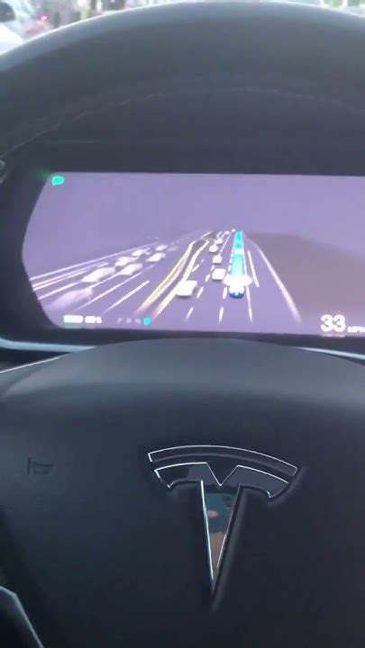 Fsd Visualizations In My Tesla Model S 75 Youtube