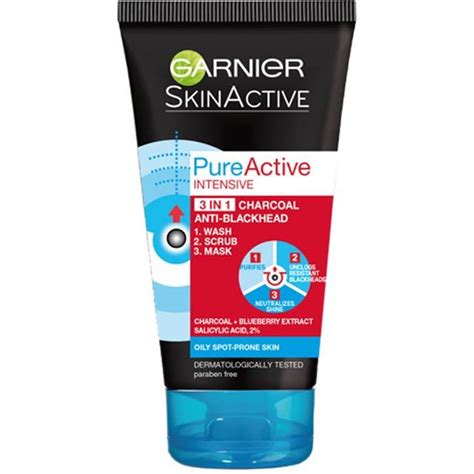 Garnier Skin Active Pure Active Intensive 3 In 1 Charcoal Anti