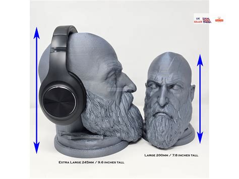 Kratos God Of War Headphone Stand The Ultimate Geek T For Gamerooms And Offices 3d Printed