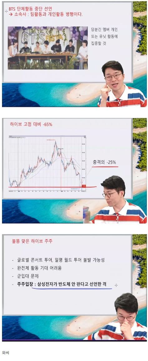 슈카 삼성전자로 비유한 하이브 주주들 입장 커뮤니티 아프리카tv E스포츠