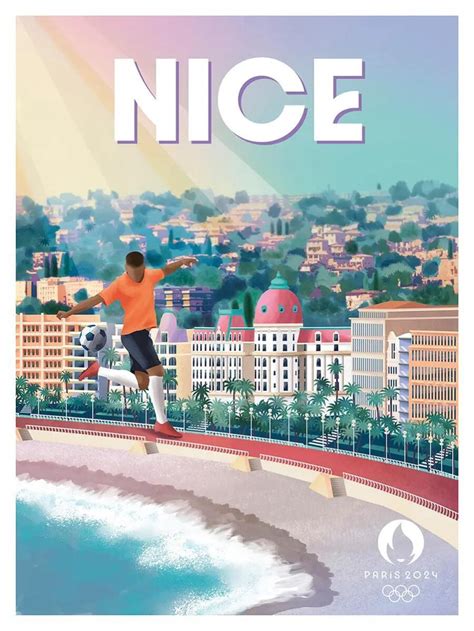 Affiche Jo Officiel Nice Multi Couleurs Editor L40 X H30 Cm Leroy