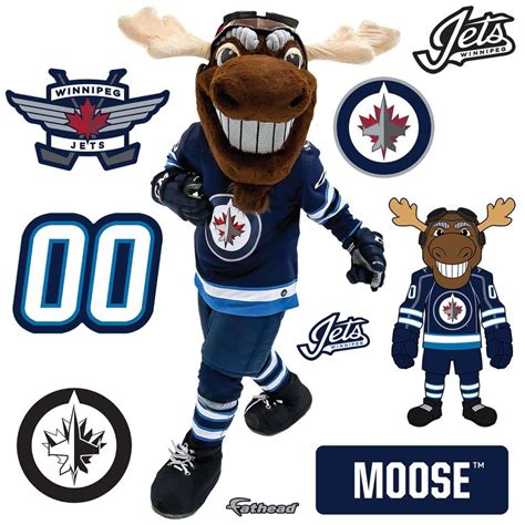 Winnipeg Jets: Moose Mascot - Officially Licensed NHL Removable Wall A ...