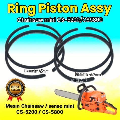 Jual Ring Piston Chainsaw Ring Per Seker Seher Senso Mini 5200 5800