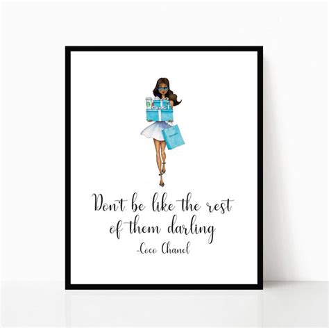 Coco Chanel Quote Wall Art Digital Printable Wall Print Etsy