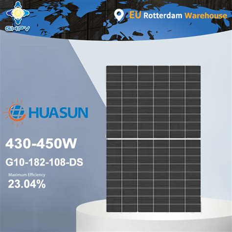 Huasun Solar Panels G10 182 108 Ds Himalaya G10 Series Cheap Price 430W