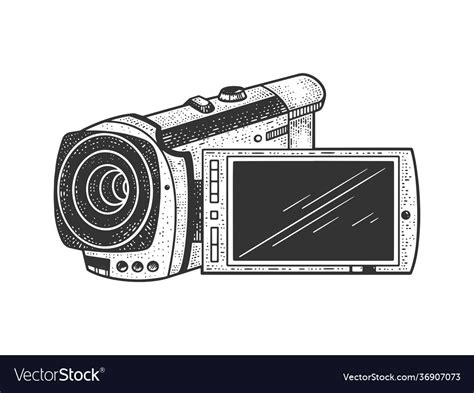 Small Camcorder Sketch Royalty Free Vector Image