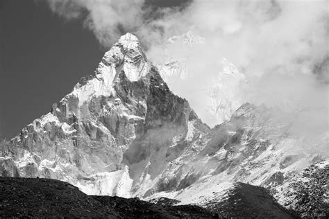 Ama Dablam Subpeak B&W #2 | Khumbu, Nepal | Mountain Photography by ...