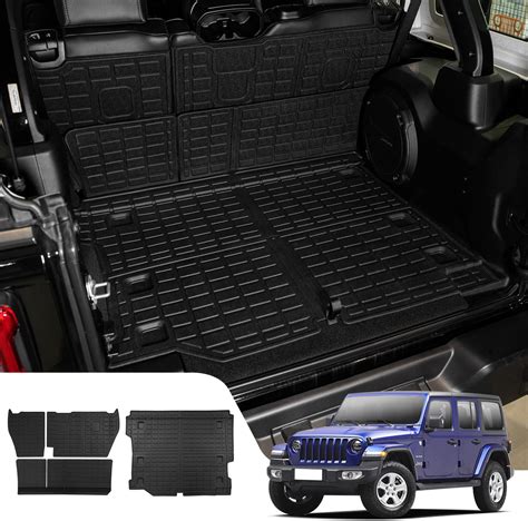 Dattumar Cargo Mat Compatible With 2018 2024 Jeep Wrangler Jl 4 Door Trunk Mat Cargo