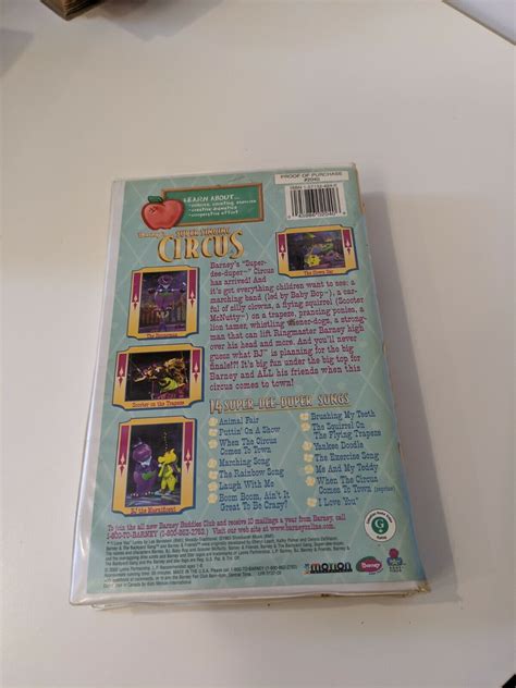 Barney Super Singing Circus Vhs Video Tape Sing Along Songs Nearly New