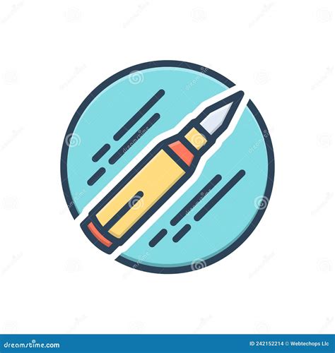 Kleurenillustratiepictogram Voor Kogelconflict En Criminaliteit Vector