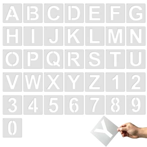 Buy Pcs Letter Stencils For Painting Inch Alphabet Stencils For