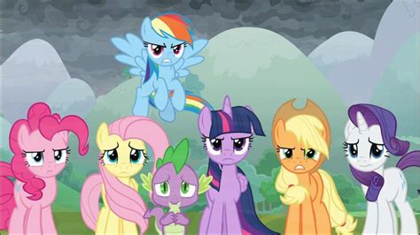 2287223 Safe Screencap Applejack Fluttershy Pinkie Pie Rainbow