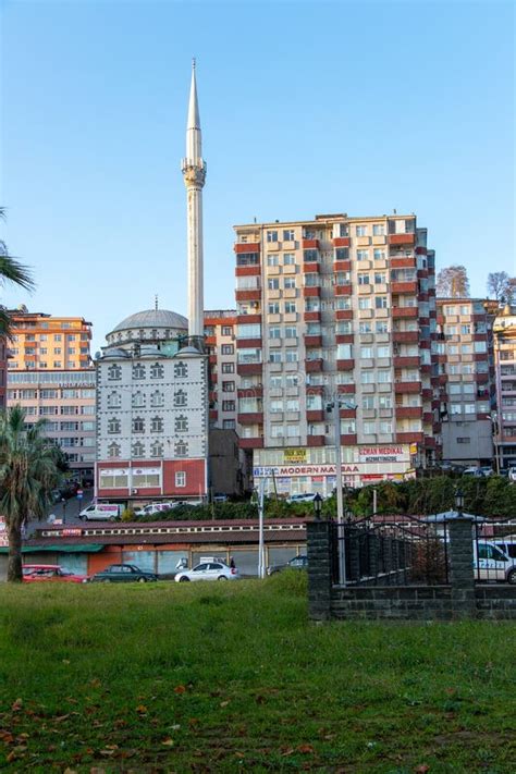 RIZE, TURKEY - November 9, 2021: a View from the City Center of Rize, an Important Turkish City ...